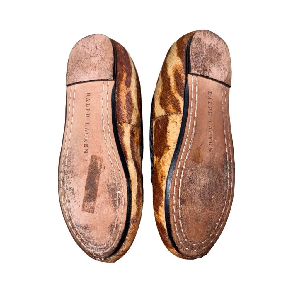 Ralph Lauren Kids Brown Animal Print Leather Ballet Flats  Size: US 11 Girls - Picture 8 of 8